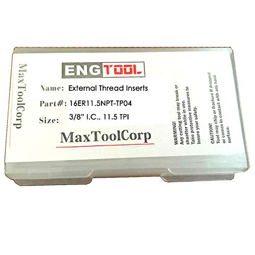Maxtool 2pcs 16er11.5NPT NPT externo NPT Inserções de rosqueamento indexível de tubos nacionais 3/8 i.c.
