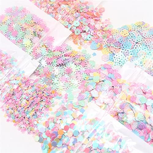 Macaroon Paillettes PVC Confetti Glitter Liginas para artesanato Decoração de unhas de lantejoulas de costura