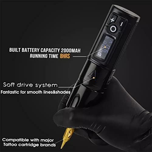 DNATS Tattoo Pen Machine Equipamento portátil Bateria de lítio Motor sem coro para artista de realismo
