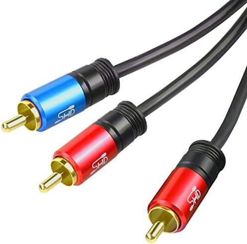 SHD RCA para 2RCA Subwoofer Cable Cable 2RCA a 1RCA Bidirecional RCA Y Adaptador Premium Qualidade de som