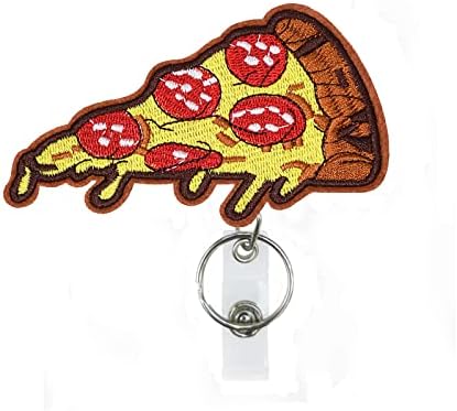 Nothers Food Series Pizza Belge Reel Retor de Id Card Titular, Bolo Snack Distintante com Alligator
