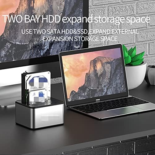 SAWQF Alumínio 2,5 /3.5 Compatível 5Gbps HDD SSD Case externo Casos rígidos disco rígido HDD Estação