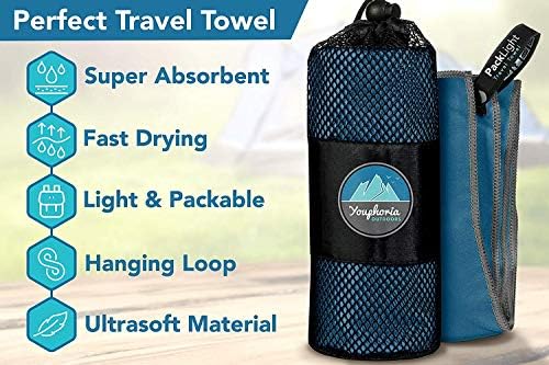 YouPhoria ao ar livre viajando toalhas de acampamento leves rápidas - 3 pacote