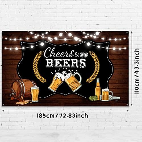 Cheers e cervejas decorações de festas, quadro de madeira rústico retro 30º 40º 50º Aniversário