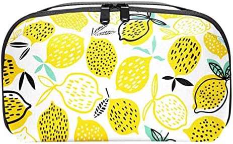 Chevrons de limão de frutas Organizador eletrônico, caixa de proteção à prova de choque, bolsa