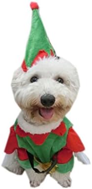 Visky Pet Papai Noel Traje Christmas Cltohes Dog Casaco de inverno-S