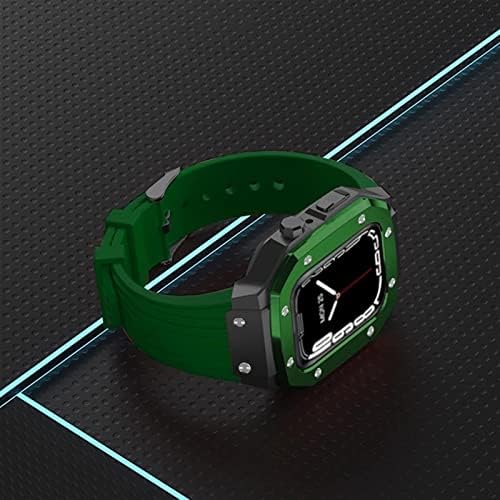 Caixa de relógio de liga Dyizu Strap para Apple Watch Series 8 7 6 5 4 SE 45mm 42mm 44mm Modificação de