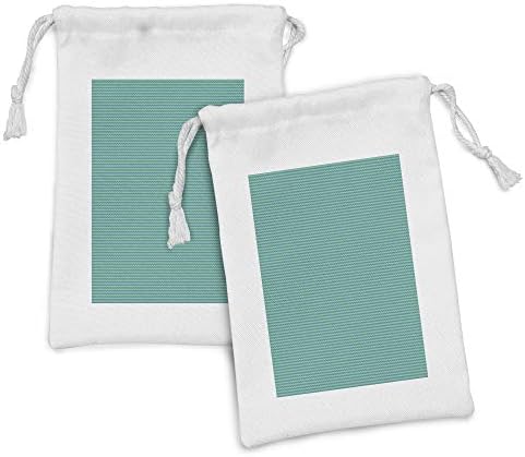 Conjunto de bolsas de tecido abstrato de Ambesonne de 2, demonstração básica simples de listras aquáticas horizontais