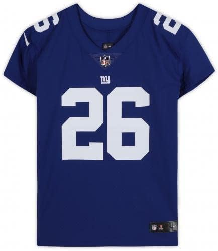 Saquon Barkley New York Giants autografados Blue Nike Elite Jersey - camisas da NFL autografadas