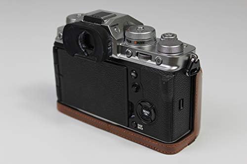 Caixa X-T4, Bolinus feita de couro PU de meia câmera Tampa de abertura da capa de abertura da Fujifilm