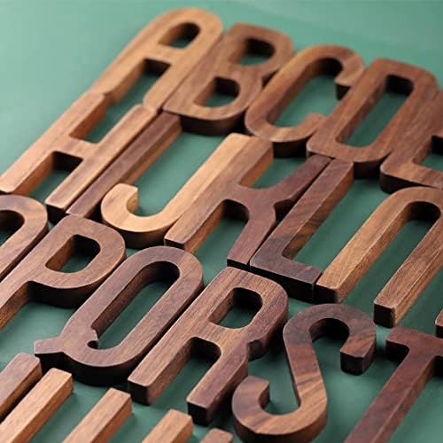 Bellglee, 3 polegadas, letras de madeira de nogueira preta i, artesanato e artes letras de madeira