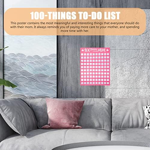 Besportble 100 coisas para fazer com a mãe arranhando pôster, lista de baldes Poster de arranhões, presente