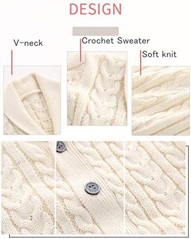 FEIDOOG Infantil Boys Cardigan Crochet Sweater-deco