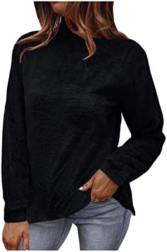 Camisola de malha de malha 2022 suéter sólido o-pescoço de manga longa malha de malha solta Sweter térmico
