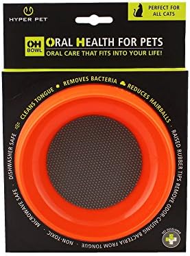 Tigela de alimentação de gatos de saúde oral hiper Pet, pequena, laranja