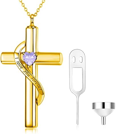 Soulmeet Personalizar Solid 10k 14k 18k Real Gold Pedido Cross Cross para cinzas, colares simulados de urna