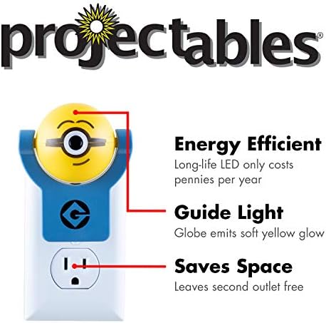 Minions Projectables Plug-in Night Light, Despicable Me, para crianças, edição do colecionador, sensor de luz,