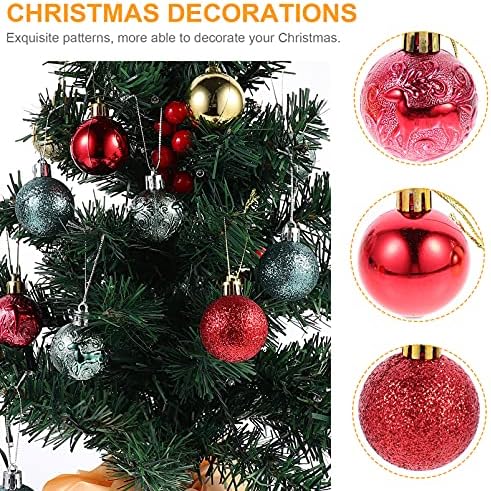 Kisangel Plastic Christmas Glitter Bauble For Balls Balabões decorativas decorativas de decoração de bebida