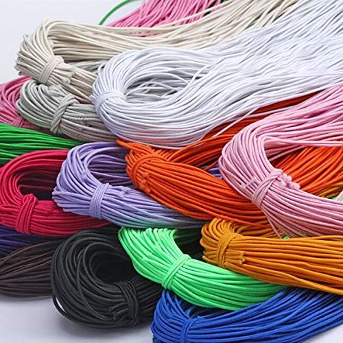 ECYC 10 jardas de 1,5 mm colorido de alta quantidade de cabelos redondos elásticos da faixa elástica de corda