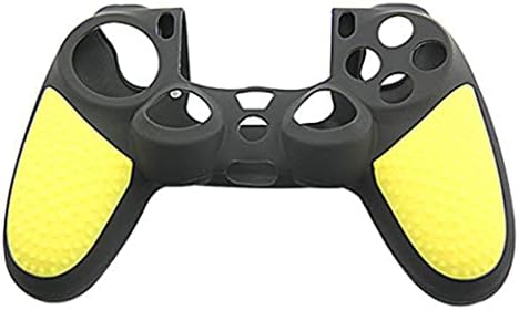Elton New Silicone Skin Case para PS4 Controller Yellow+Black With PP Bag
