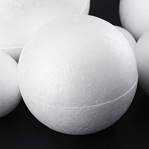 Happyyami Christmas Decor White Foam 6pcs 15 cm de Natal bolas de espuma bolas de espuma Bolas de Natal