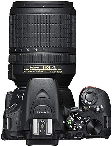 Câmera DSLR da Nikon D5600 com lente de 18-140 mm + monitor 4K + fones de ouvido pro + pro Mic + 2 x 64 GB