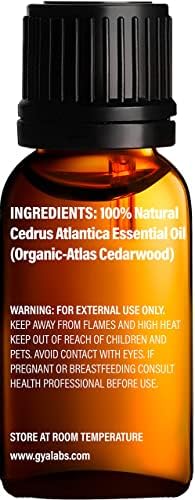 Atlas orgânica Cedarwood Óleo essencial para crescimento capilar e óleo de hortelã -pimenta para