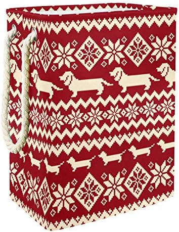 Indomer Salsage Dog and Flowers 300d Oxford PVC Roupas impermeáveis ​​cestas de roupas grandes para cobertores