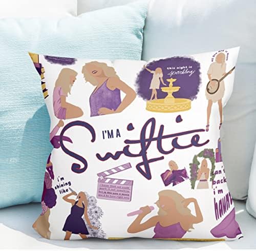 Gfuhlre Swiftie-Pillow Capas, capa de travesseiro de 18x18, capas de travesseiro de arremesso, cantor de cantores