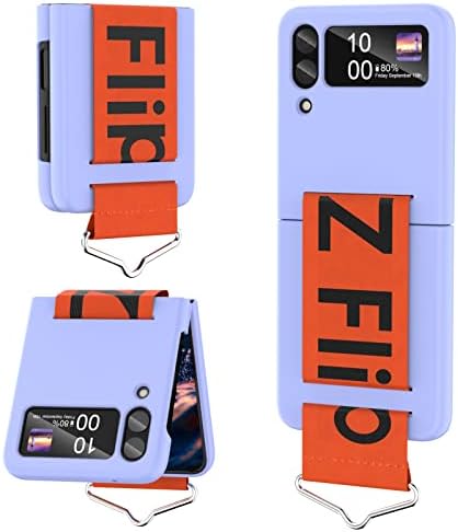 Zlip 4 estojo com cinta galáxia z flip 4 capa de telefone de silicone tampa protetora para uso pesado à prova