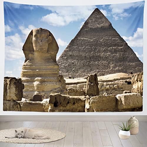 Loccor 15x10ft tecido antigo pirâmide egípcia pirâmide pirâmide da pirâmide Khafra Great Sphinx Egito Renda