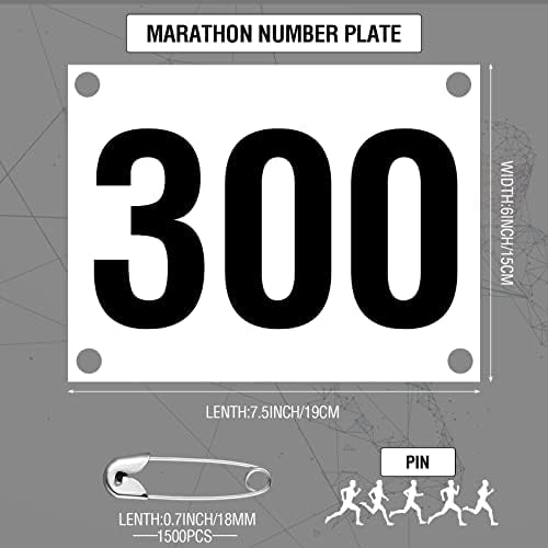 Correndo números de babador com pinos de segurança para eventos de competição esportiva de maratona, à prova d'água