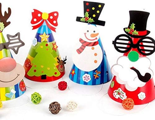 Abofan Christmas Craft Paper Hat Hat Santa Natal Tree Elk Maninho de neve Diy Cap -cosplay Cosplay Capacewear