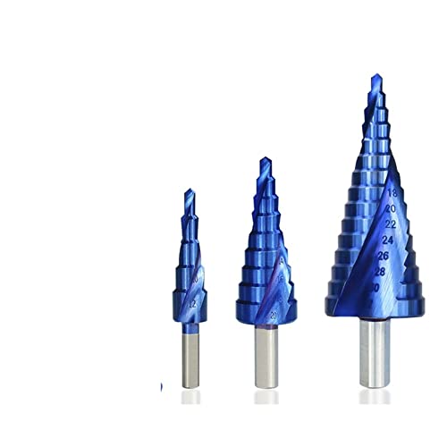 Exercícios de metal 4-32mm Blue Bit Bit Tools Drill Tools de perfuração Metal Wood Hole Etapa Cone Drill 1pcs