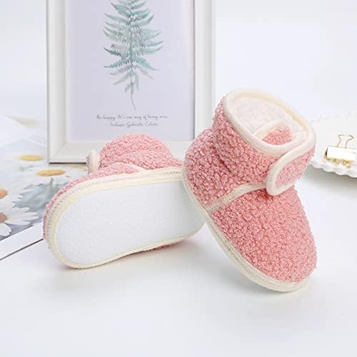 Botas de salto de bebê sapatos de bebê sapatos de criança lã de lã de botas quentes impressão de moda de moda não