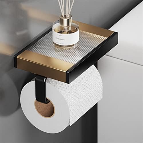 Porta de papel higiênico xbwei com espaço de alumínio de alumínio de prateleira cabide de lolo de papel para cozinha