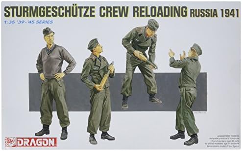 Dragon Models Sturmgeschϋtze Crew Recarregando Rússia 1941 4 Figura Conjunto