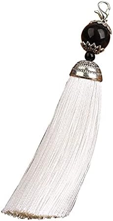 Lidiya df902 artesanato buda buda contador decoração de poliéster borlas com anel pendurado na seda