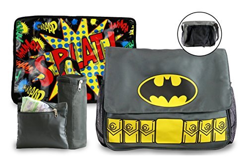DC Comics Batman Grey Frelaper Bag inclui troca de almofada e bolsa de garrafa
