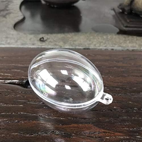 PretyZoom 10pcs Caixa de ovo de Páscoa recarregável bolas preenchidas transparentes para decoração
