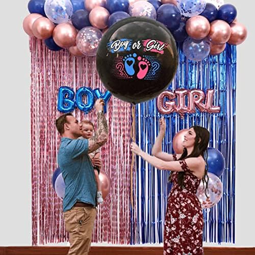 Lopeartar Gênero Revelar balões menino ou menina com confete e dardo, 2pack 36 polegadas grandes