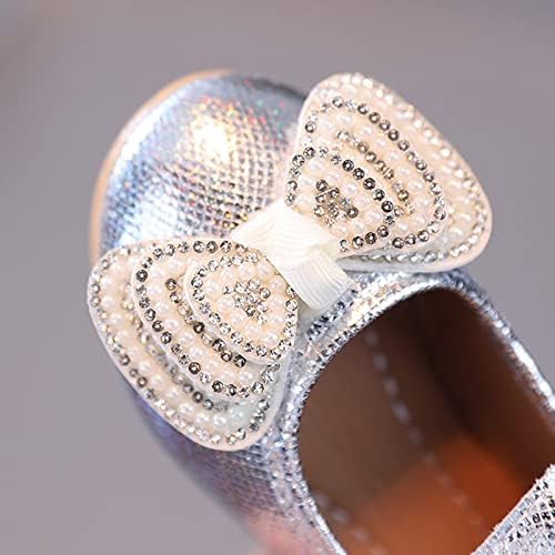 Sapatos de flor de flor de criança Mary Jane Jane Sapatina plana Slip-On Ballet? Lats Shoes para o casamento