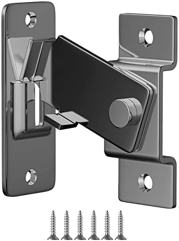 Flip de 90 graus Flip Sliding Barn Porta Lock, trava de porta pesada - Proteja a privacidade para