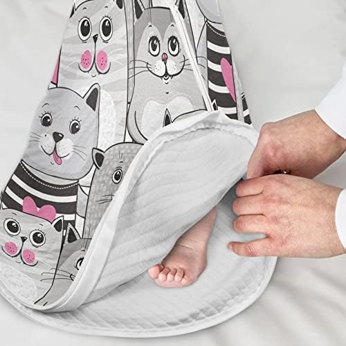 Vvfelixl Sack Sack para bebês recém -nascidos - Gatos fofos Baby vestível cobertor - saco de dormir