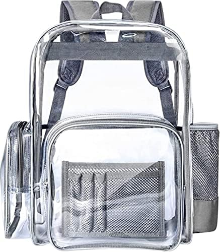 Mochila Clear Kabanmate, mochila transparente para serviço pesado Veja através da faculdade uni saco bookbag,