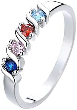 2023 Nova personalidade Moda As senhoras amam o anel de aço inoxidável de zircão simétrico tamanho 8 anéis para