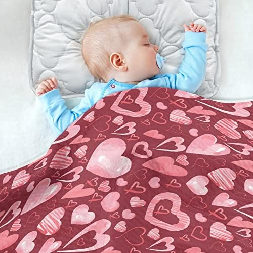 Cobertores de bebê do Dia dos Namorados para meninos super macios e macios Cobertores para meninas para