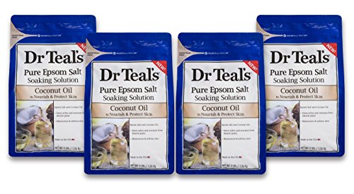Dr. Teal Salt de sal 4 nutrir e proteger com óleo de coco
