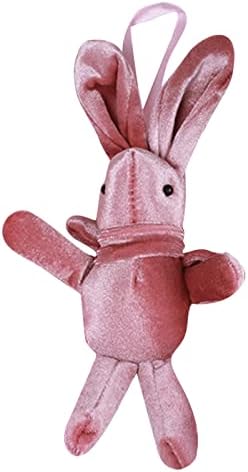 Minchas de acrílico para artesanato Clear Plush Rabbit Gift Rabbit Decoração do pingente