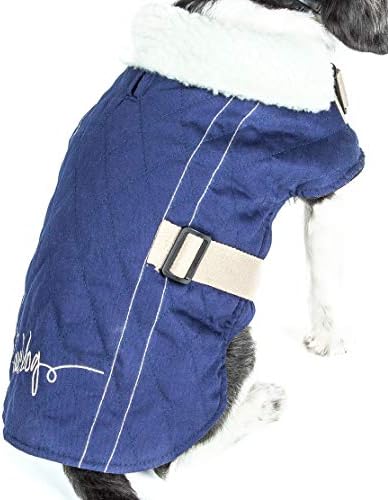 Touchdog 'Sherpa-Bark' Original Designer Fashion Pet Dog Casat, grande, azul royal